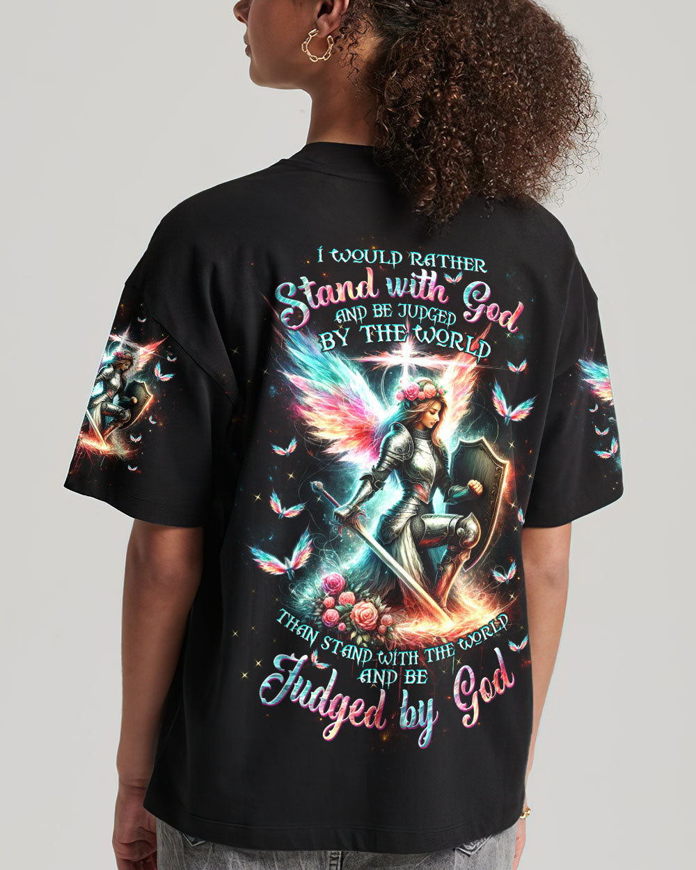 I Would Rather Stand With God Warrior Women's All Over Print Shirt - Tltw1411235