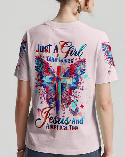 Loves Jesus And America Too Women's All Over Print Shirt - Tltw1609232