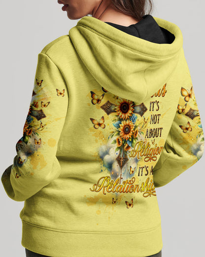 Jesus It's A Relationship Sunflower Women's All Over Print Shirt - Tltw1611234