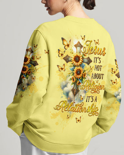 Jesus It's A Relationship Sunflower Women's All Over Print Shirt - Tltw1611234