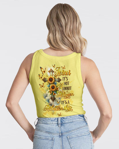 Jesus It's A Relationship Sunflower Women's All Over Print Shirt - Tltw1611234