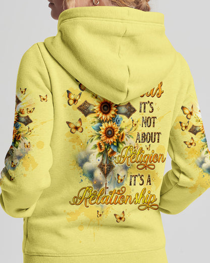 Jesus It's A Relationship Sunflower Women's All Over Print Shirt - Tltw1611234