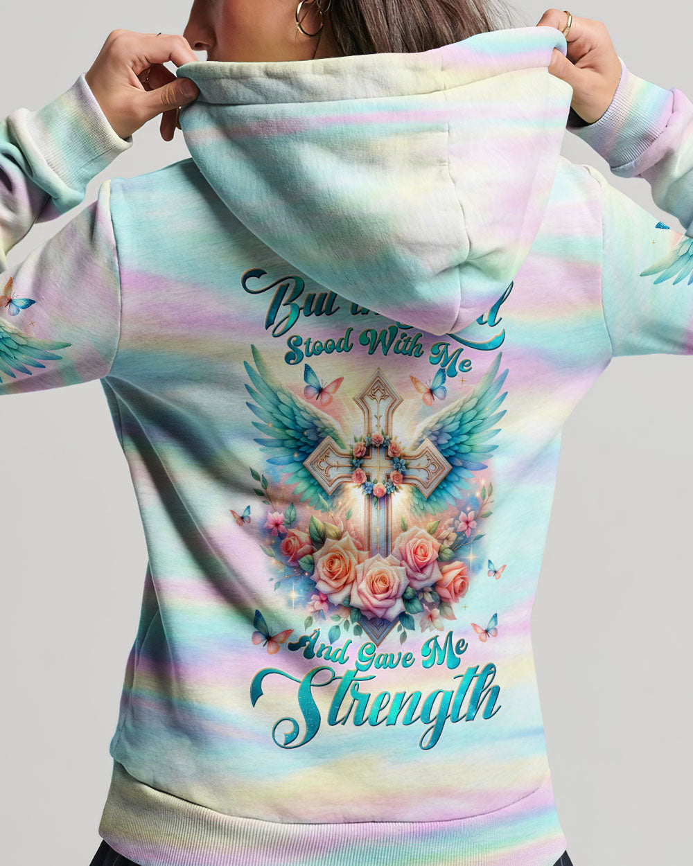 But The Lord Stood With Me Cross Wings Women's All Over Print Shirt - Tltw1710234