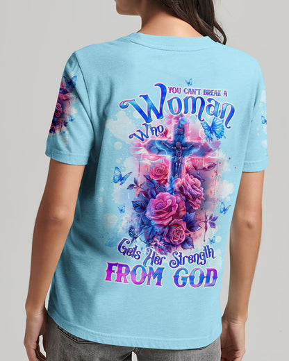 You Can't Break A Woman Cross Rose Women's All Over Print Shirt - Tltw1803242