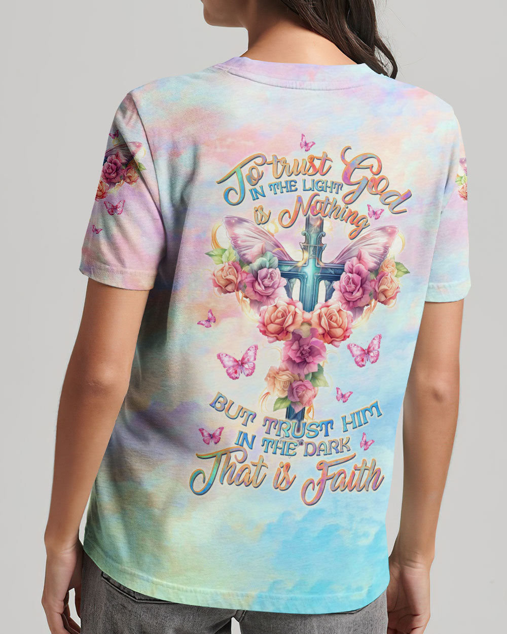 Trust Him In The Dark That Is Faith Women All Over Print Shirt - Tltw1810235