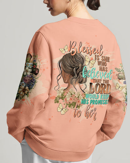 Blessed Is She Who Has Believed Women's All Over Print Shirt - Tltw2009231