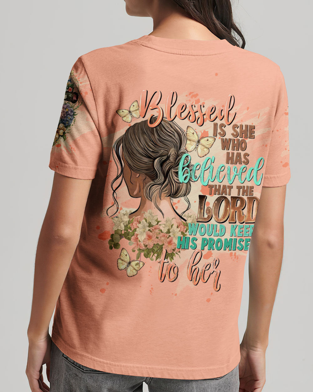 Blessed Is She Who Has Believed Women's All Over Print Shirt - Tltw2009231