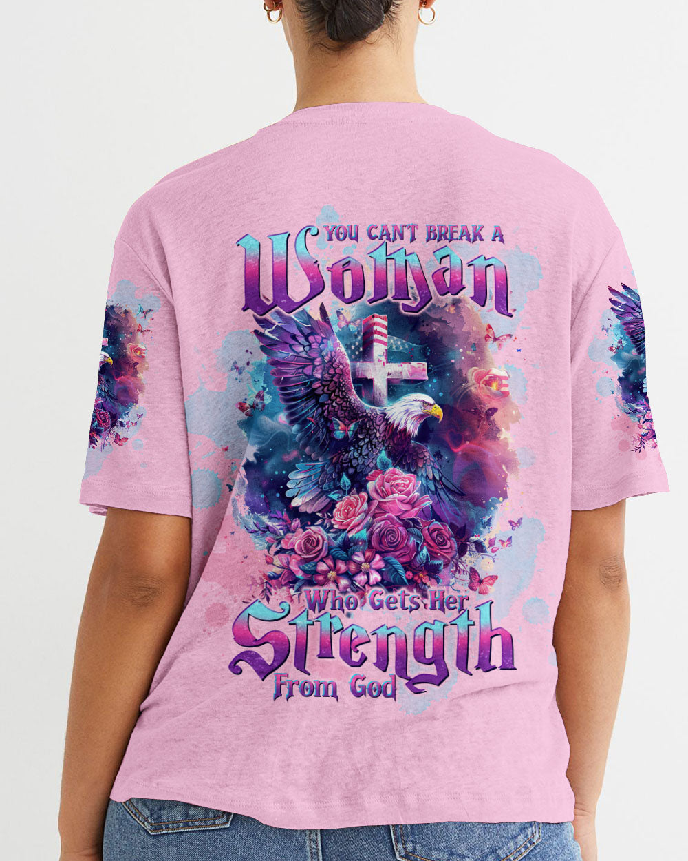 You Can't Break A Woman Eagle Women's All Over Print Shirt - Tltw2103245