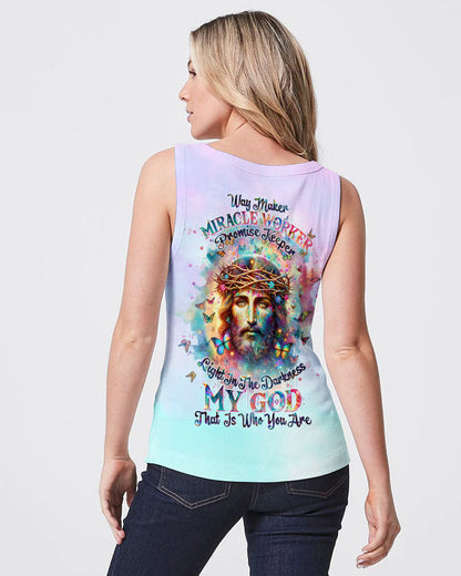 Way Maker Miracle Worker Jesus Watercolor Women's All Over Print Shirt - Tltw2711233