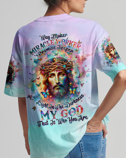 Way Maker Miracle Worker Jesus Watercolor Women's All Over Print Shirt - Tltw2711233