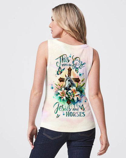 Runs On Jesus And Horses Women's All Over Print - Tltw2811233