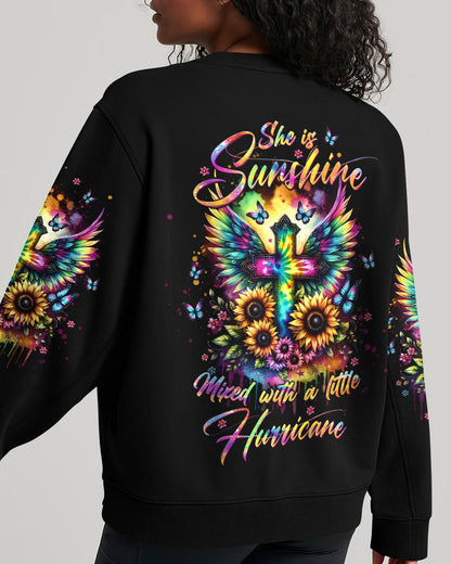 She Is Sunshine Cross Wings Sunflower Women's All Over Print Shirt - Tltw3011234