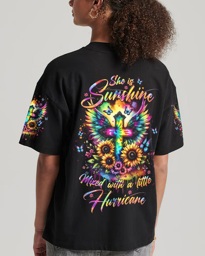 She Is Sunshine Cross Wings Sunflower Women's All Over Print Shirt - Tltw3011234