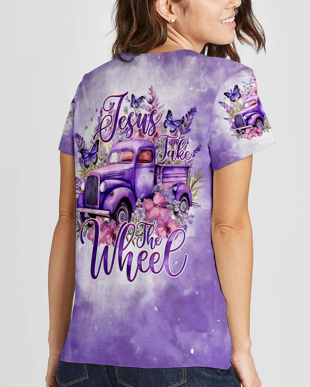 Jesus Take The Wheel Women's All Over Print Shirt - Ty0112231