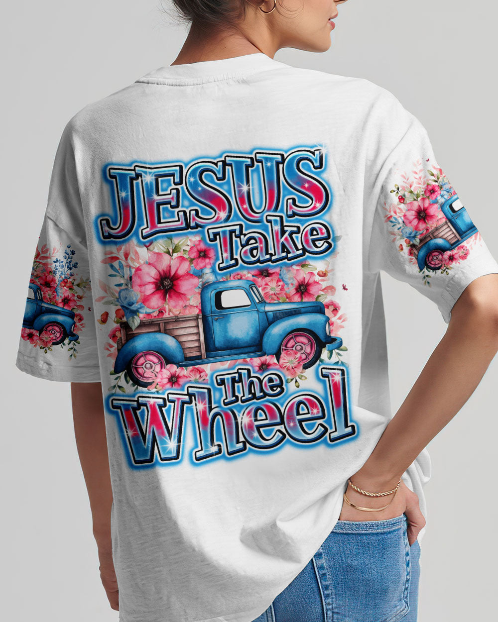 Jesus Take The Wheel Women's All Over Print Shirt - Ty1112231