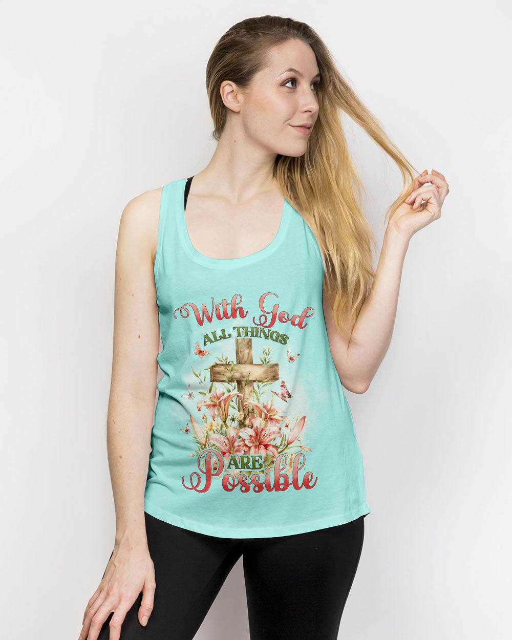 With God All Things Are Possible Women's All Over Print Shirt - Tyhi2503241