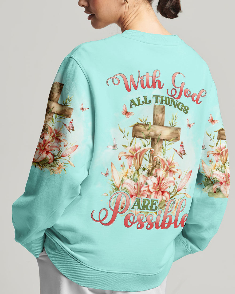 With God All Things Are Possible Women's All Over Print Shirt - Tyhi2503241