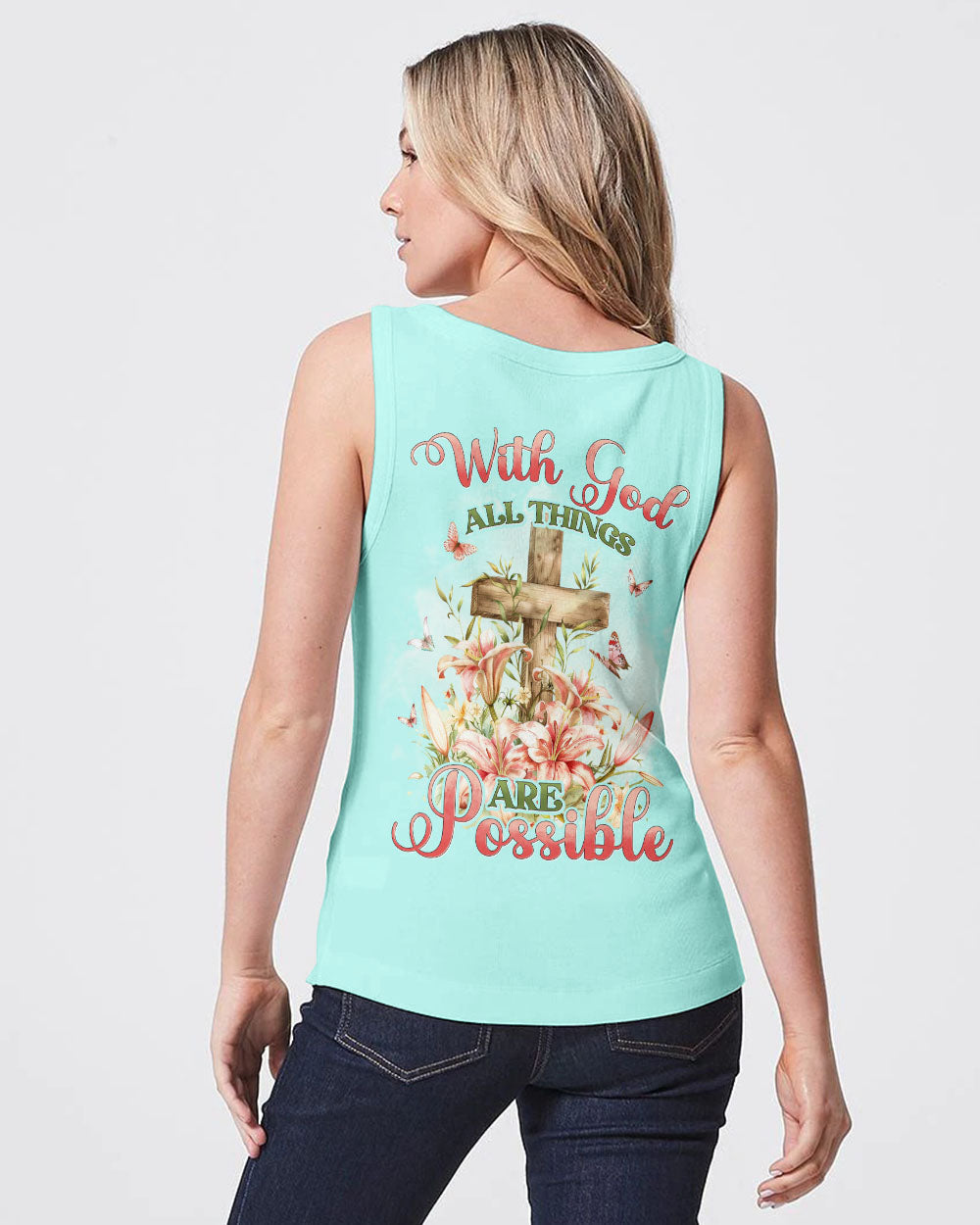 With God All Things Are Possible Women's All Over Print Shirt - Tyhi2503241