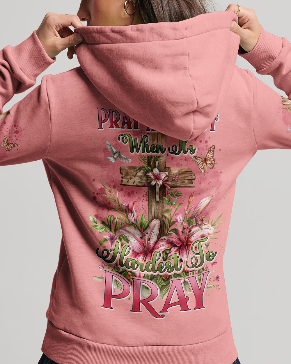 Pray Hardest When It's Hardest To Pray Women's All Over Print Shirt - Tyhi2603243