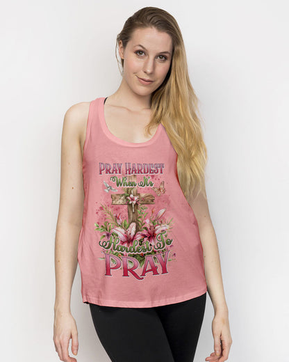 Pray Hardest When It's Hardest To Pray Women's All Over Print Shirt - Tyhi2603243