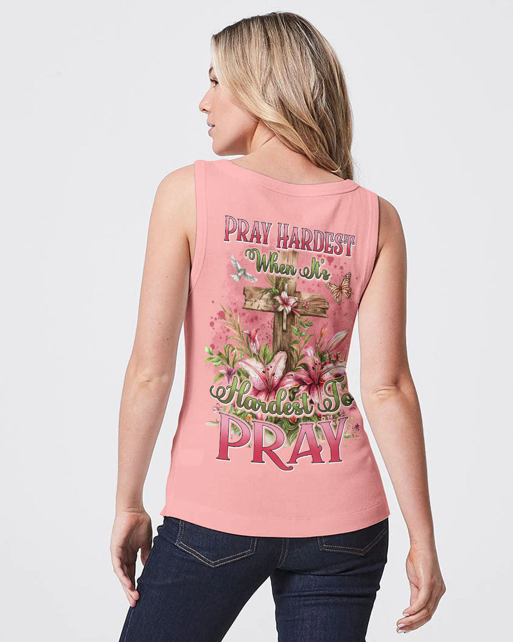 Pray Hardest When It's Hardest To Pray Women's All Over Print Shirt - Tyhi2603243