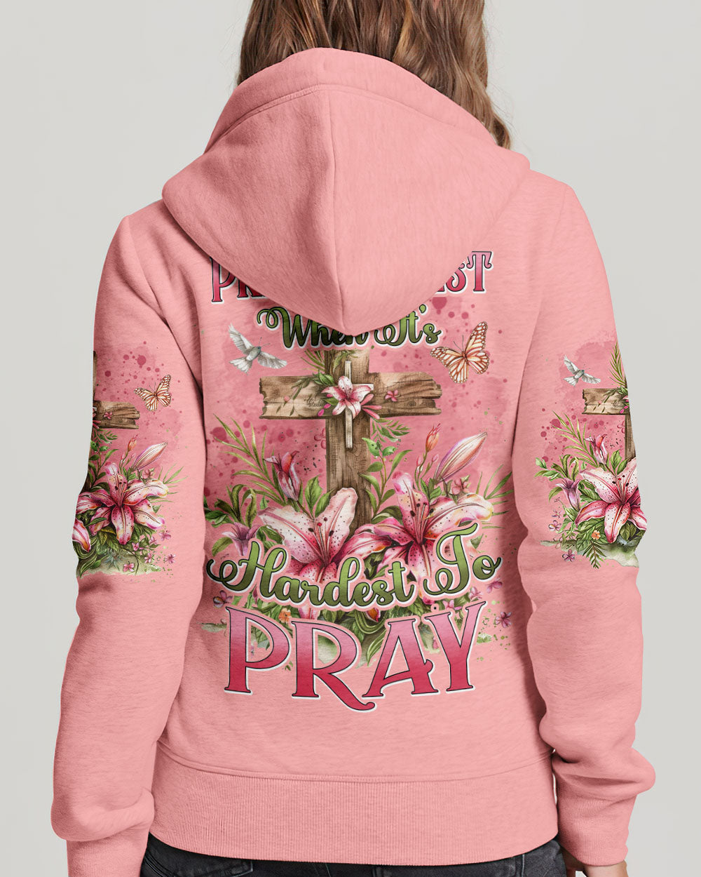 Pray Hardest When It's Hardest To Pray Women's All Over Print Shirt - Tyhi2603243