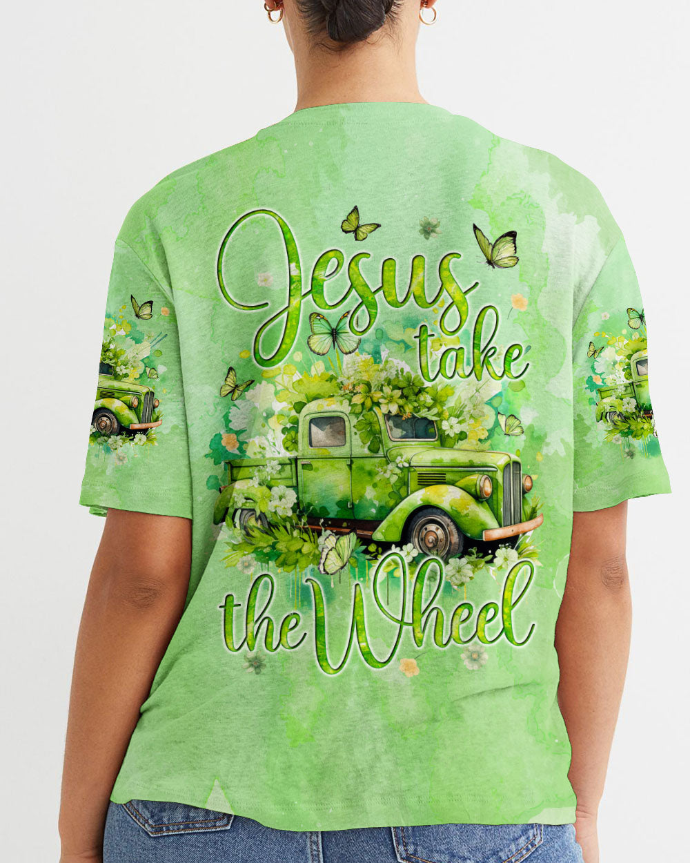 Jesus Take The Wheel Women's All Over Print Shirt - Tyqy0501243