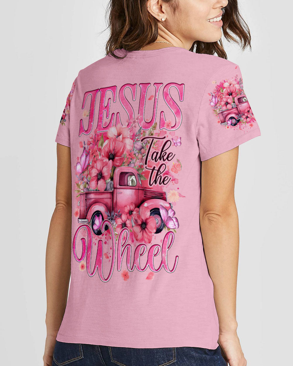 Jesus Take The Wheel Women's All Over Print Shirt - Tyqy1112232