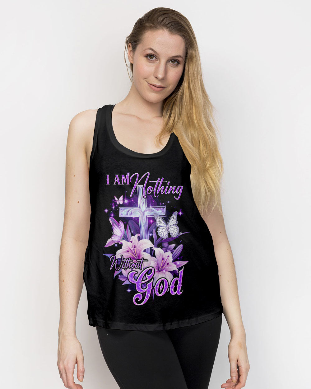 I Am Nothing Without God Women's All Over Print Shirt - Tyqy2410231