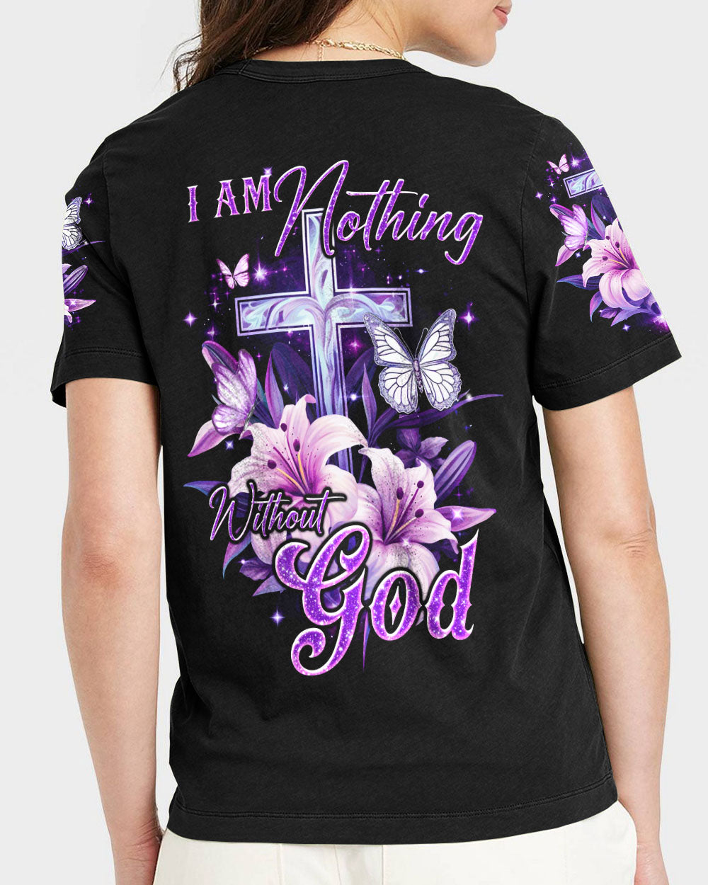 I Am Nothing Without God Women's All Over Print Shirt - Tyqy2410231