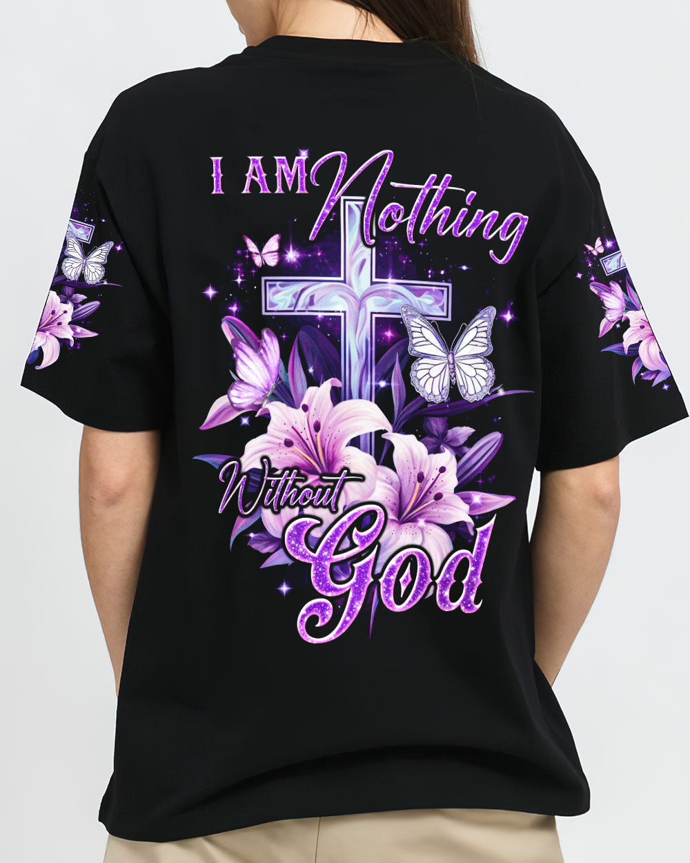 I Am Nothing Without God Women's All Over Print Shirt - Tyqy2410231