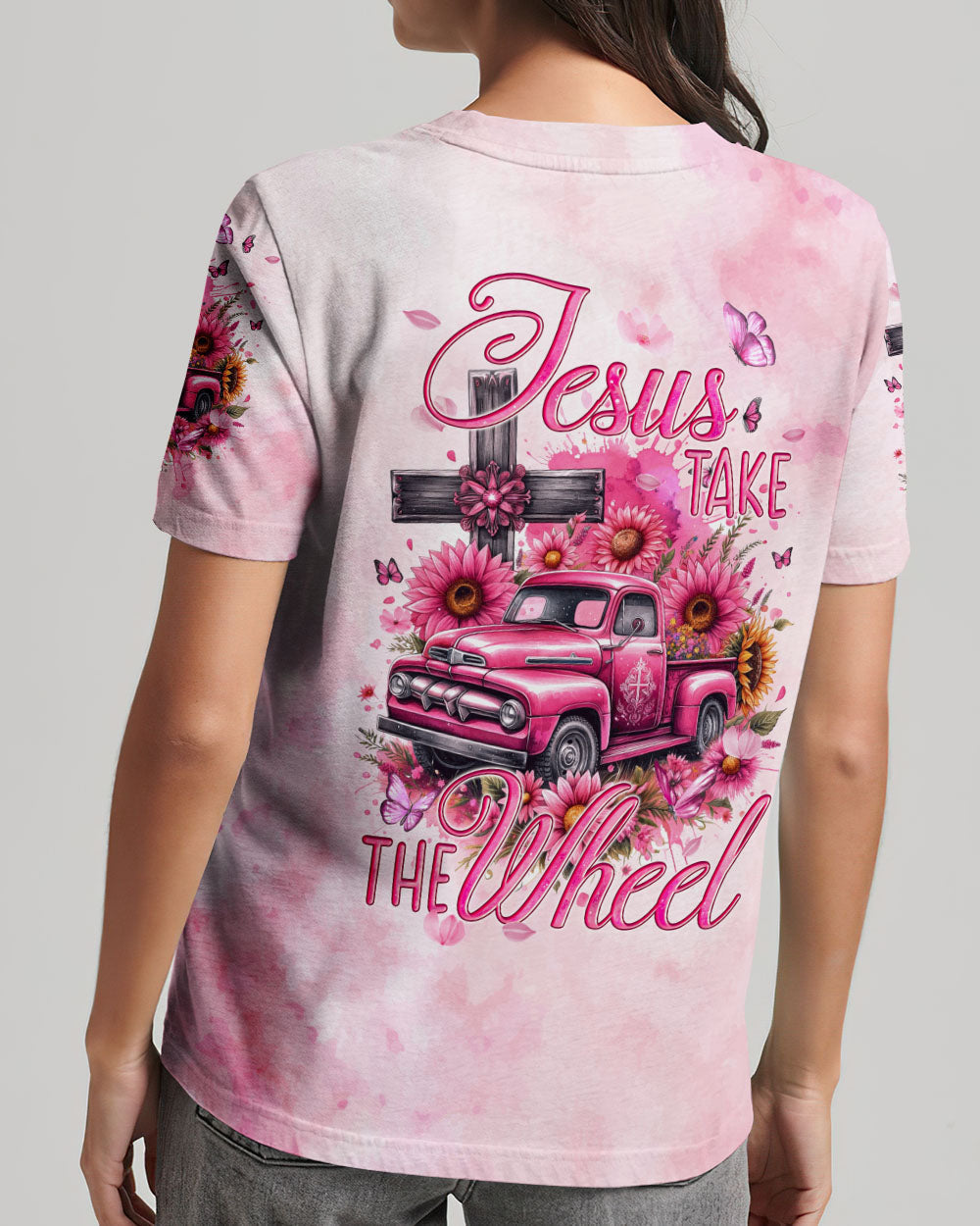 Jesus Take The Wheel Women's All Over Print Shirt - Tyqy2411231