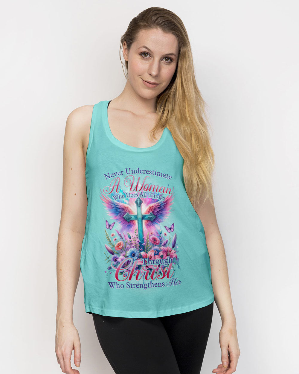 Christ Who Strengthens Her Women's All Over Print Shirt - Tytd0111231