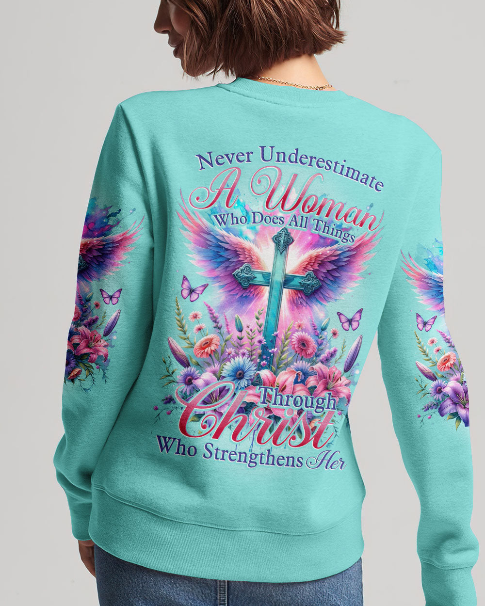 Christ Who Strengthens Her Women's All Over Print Shirt - Tytd0111231