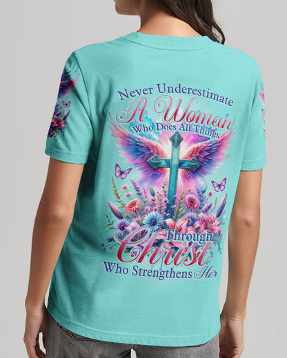 Christ Who Strengthens Her Women's All Over Print Shirt - Tytd0111231