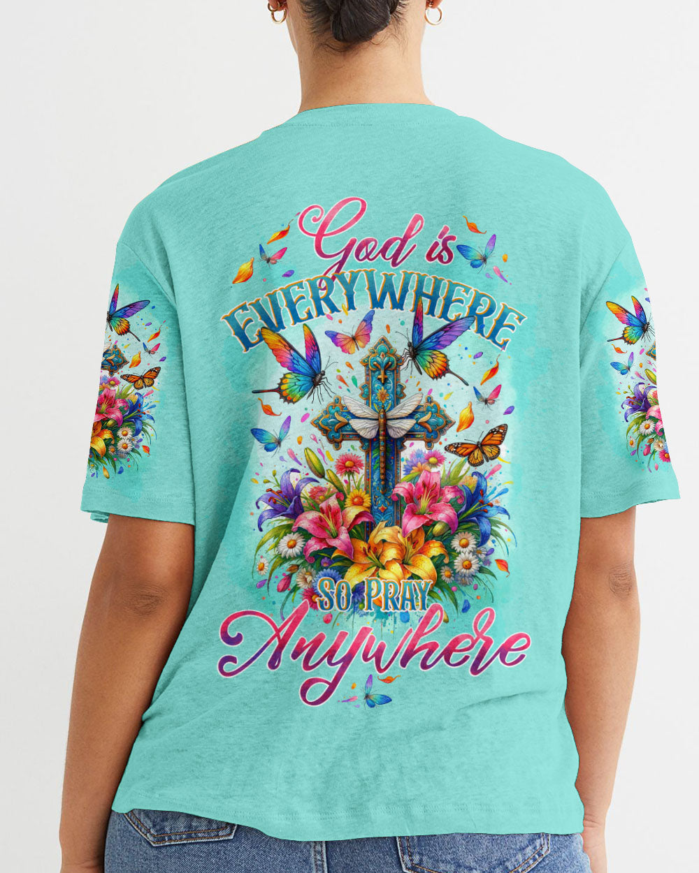 God Is Everywhere Women' All Over Print Shirt - Tytd0212232