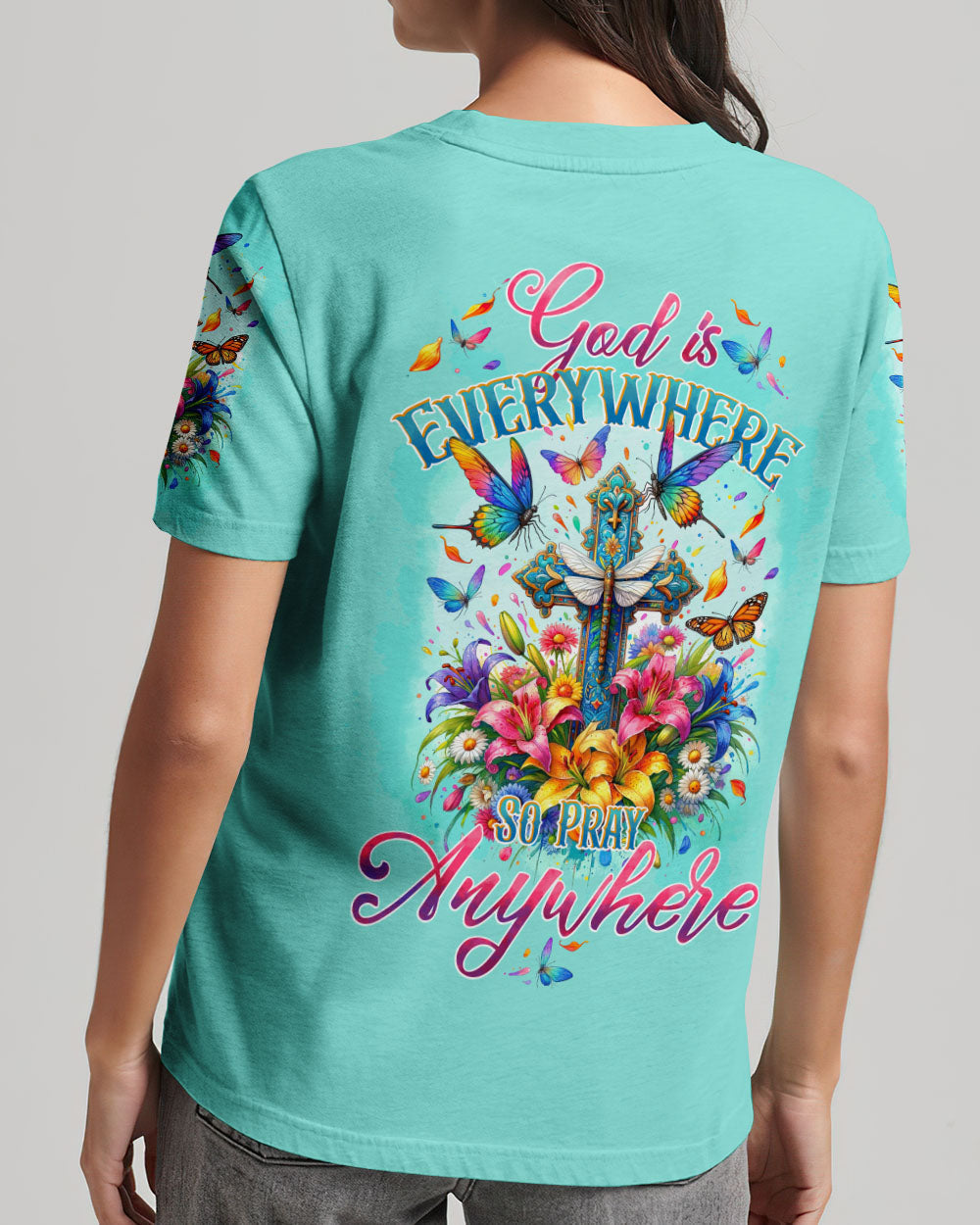 God Is Everywhere Women' All Over Print Shirt - Tytd0212232