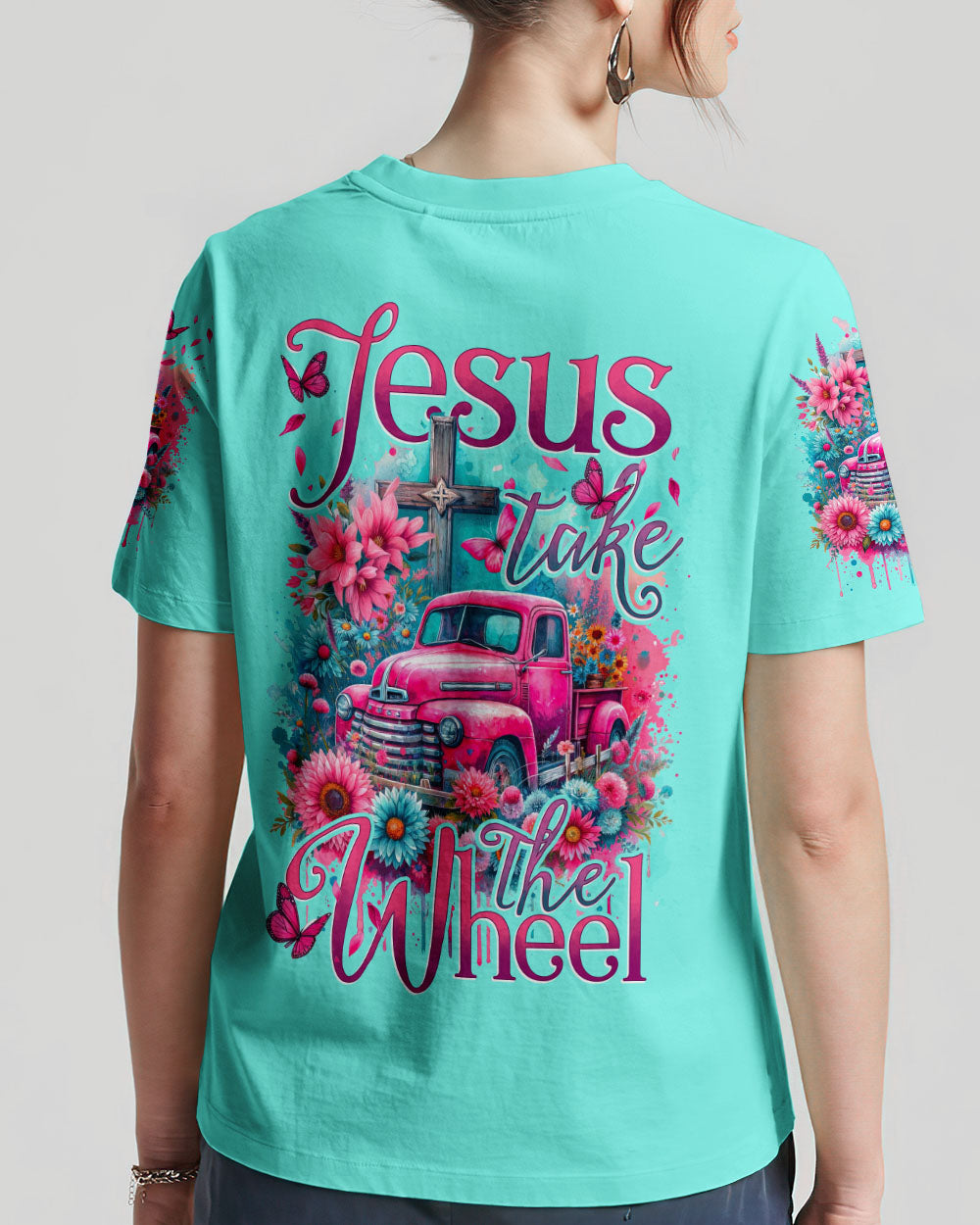 Jesus Take The Wheel Women's All Over Print Shirt - Tytd0812234