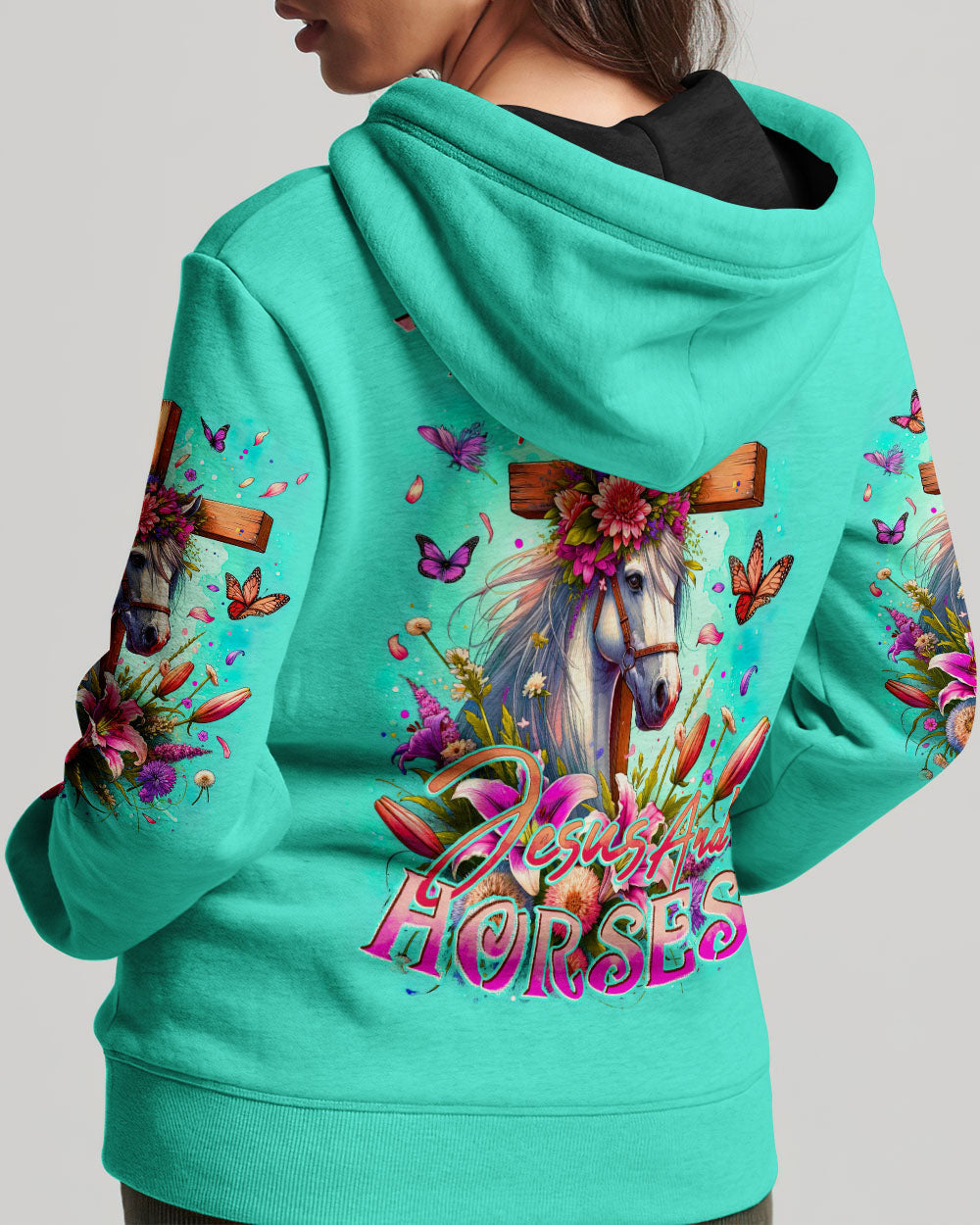 Runs On Jesus And Horses Women's All Over Print Shirt - Tytd0912232