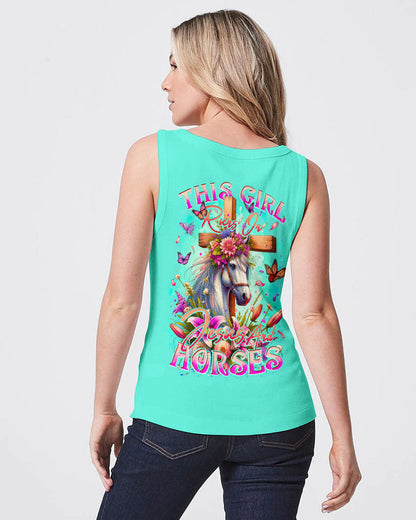 Runs On Jesus And Horses Women's All Over Print Shirt - Tytd0912232