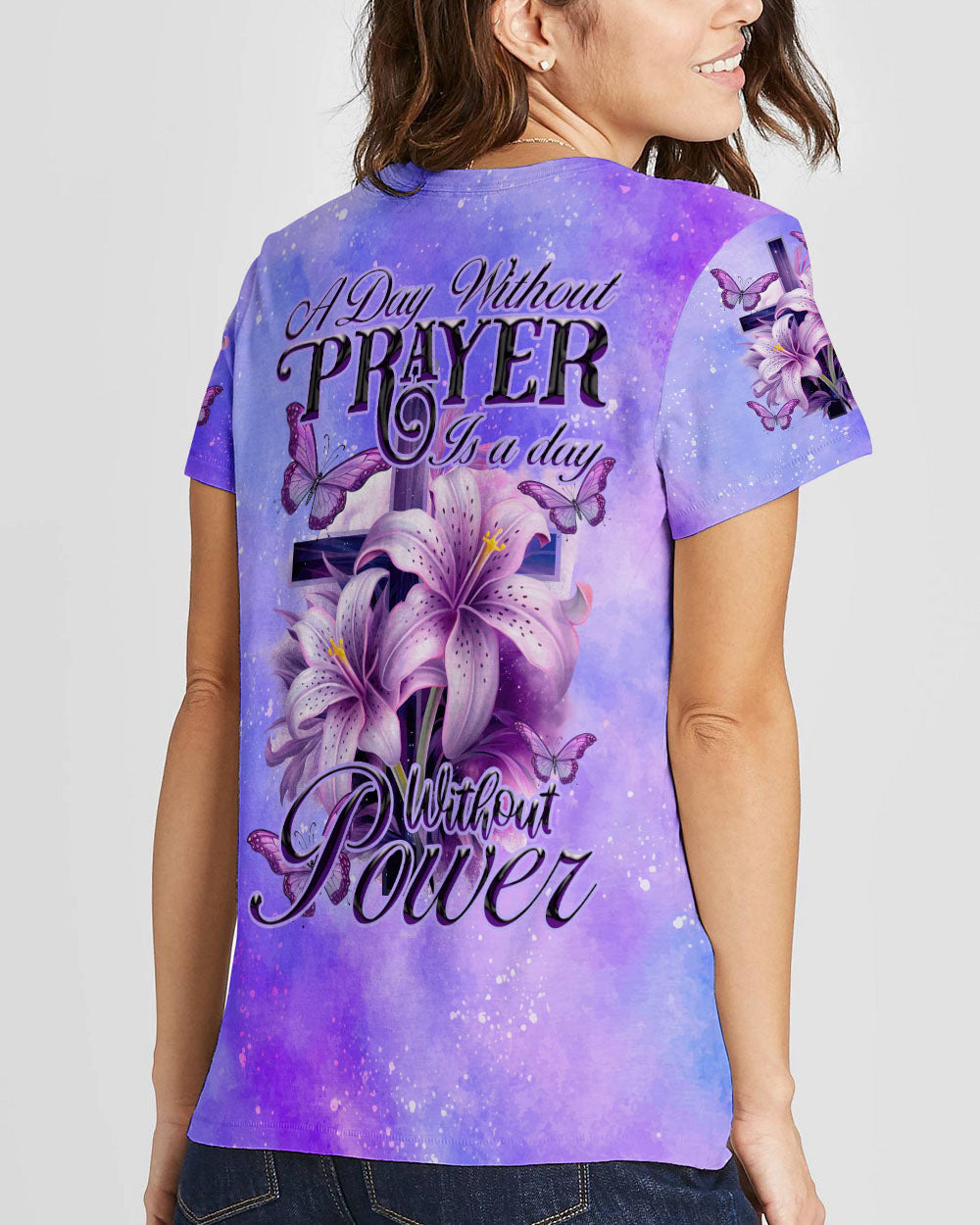 A Day Without Prayer Is A Day Without Power Women's All Over Print Shirt - Tytd1108232