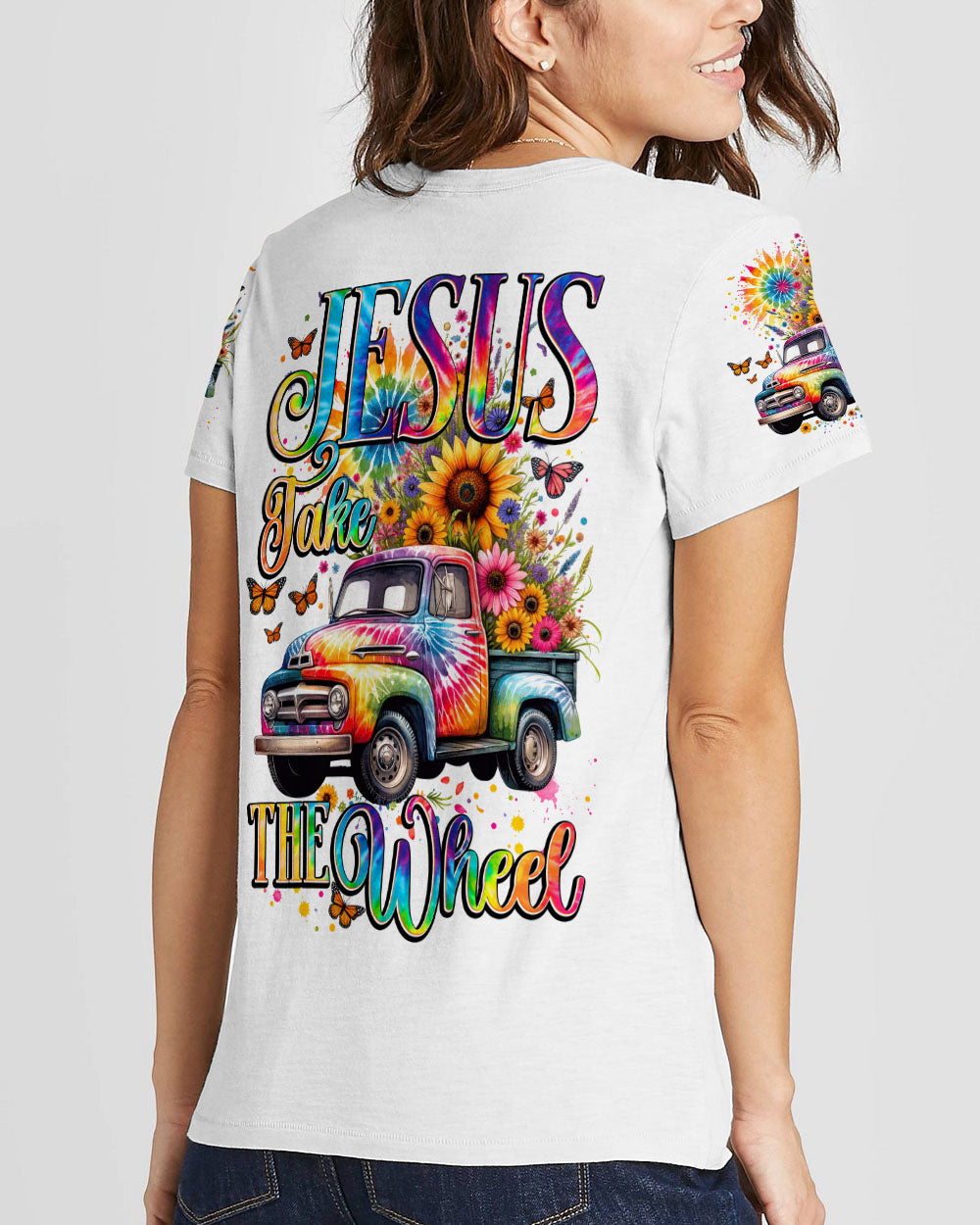 Jesus Take The Wheel Women's All Over Print Shirt - Tytd1611231