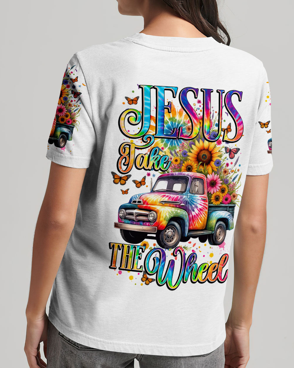 Jesus Take The Wheel Women's All Over Print Shirt - Tytd1611231