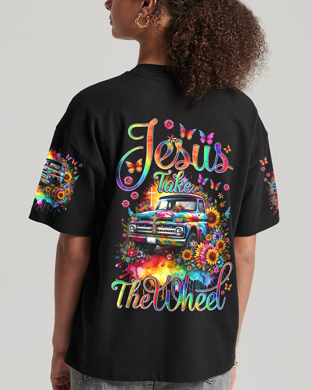 Jesus Take The Wheel Women's All Over Print Shirt - Tytd1711232