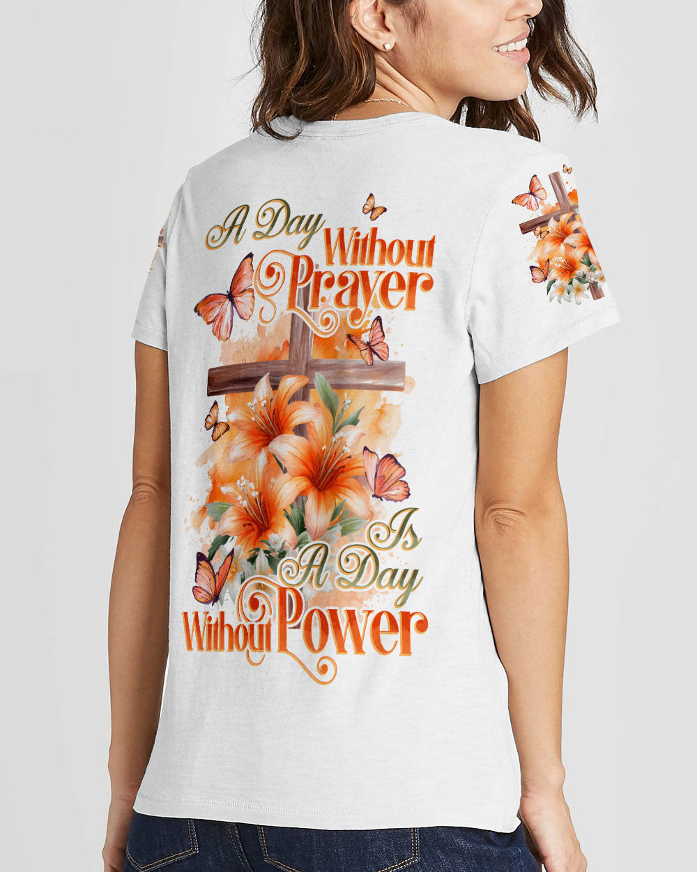 A Day Without Prayer Is A Day Without Power Women's All Over Print Shirt - Tytd2009231