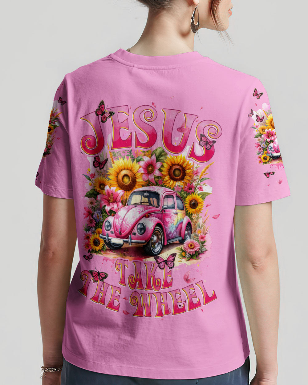 Jesus Take The Wheel Women's All Over Print Shirt - Tytd2211231