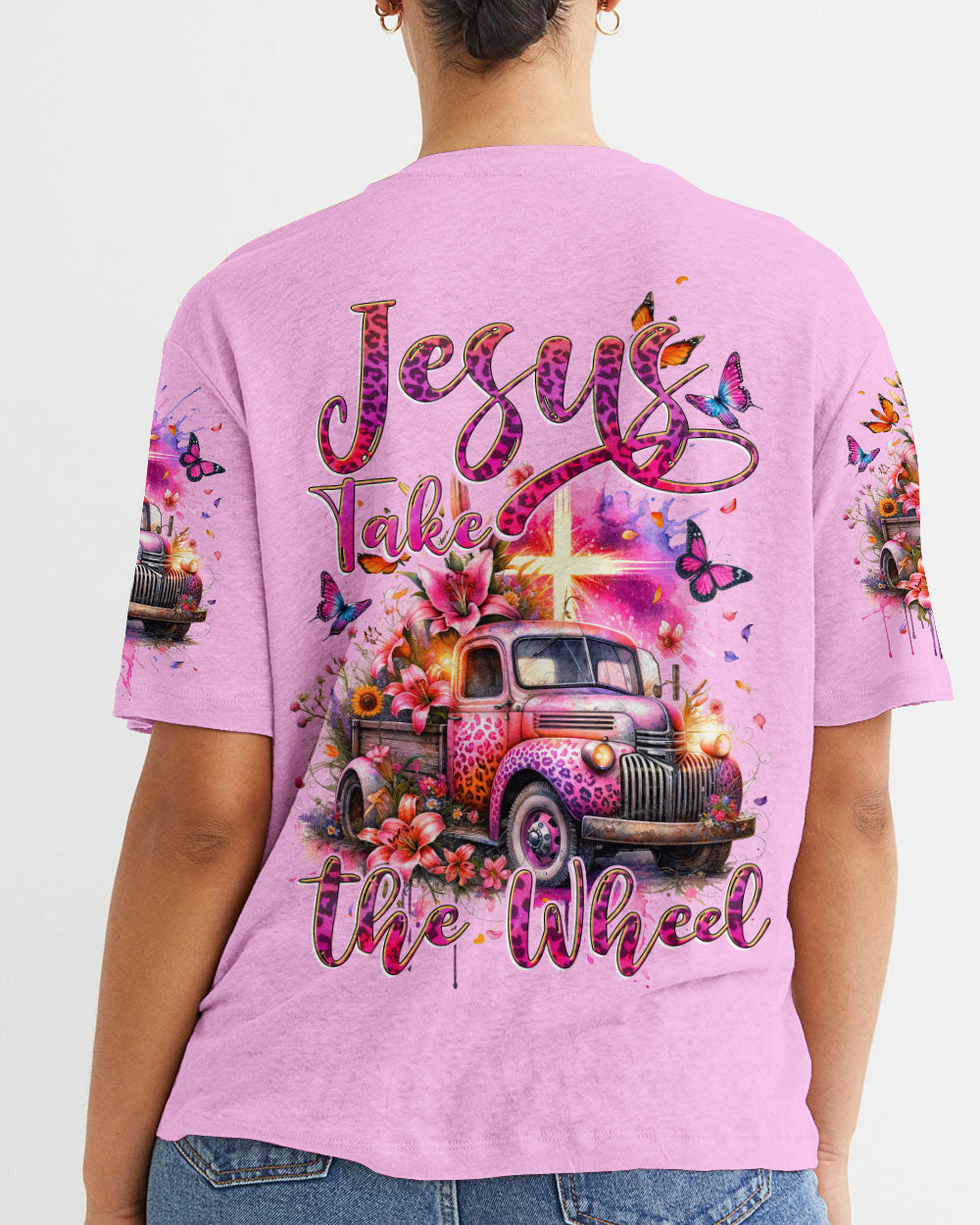 Jesus Take The Wheel Women's All Over Print Shirt - Tytd2411231