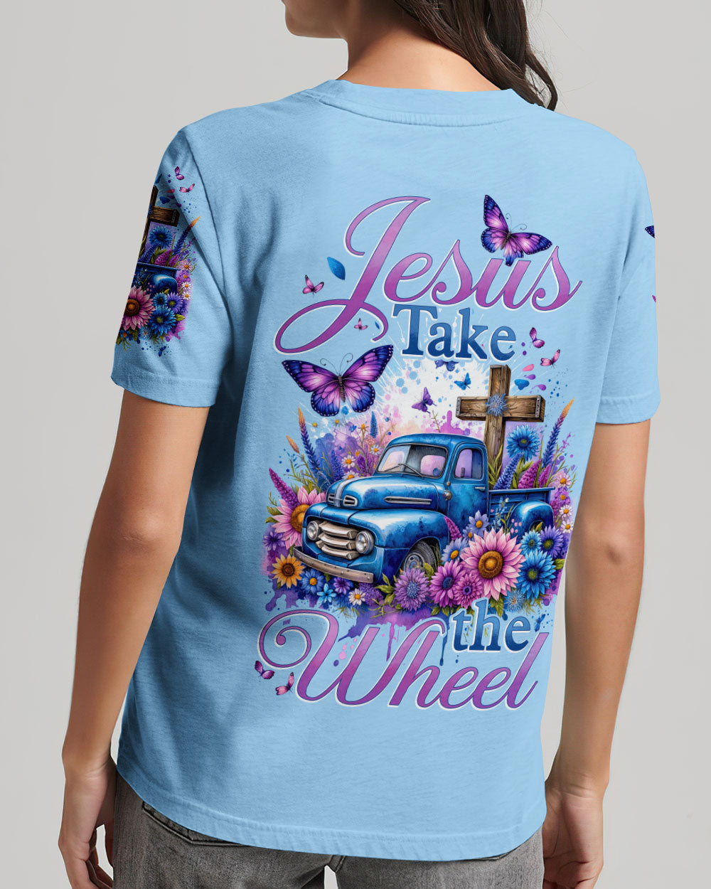 Jesus Take The Wheel Women's All Over Print Shirt - Tytd2811231