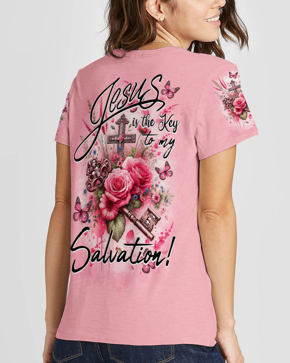 Jesus is the Key to My Salvation Women's All Over Print Shirt - Tytd2911231