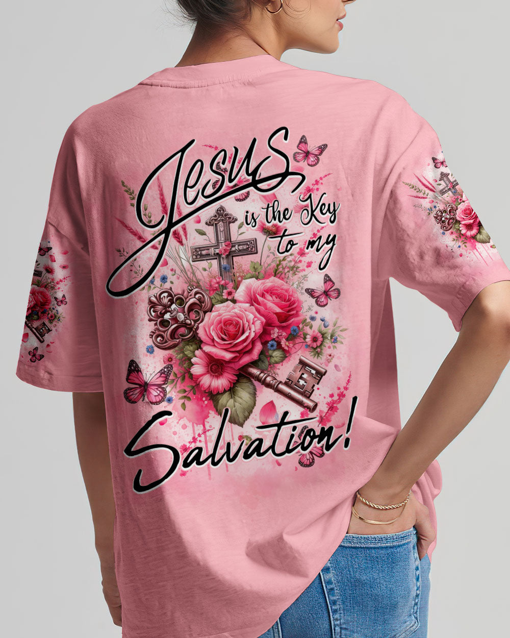 Jesus is the Key to My Salvation Women's All Over Print Shirt - Tytd2911231